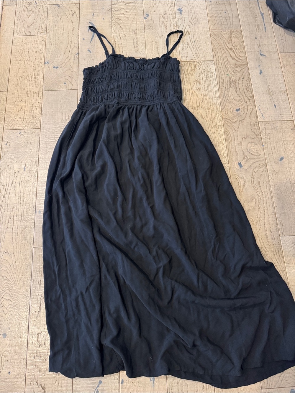 Old Navy Black Smocked Dress with Spaghetti Straps